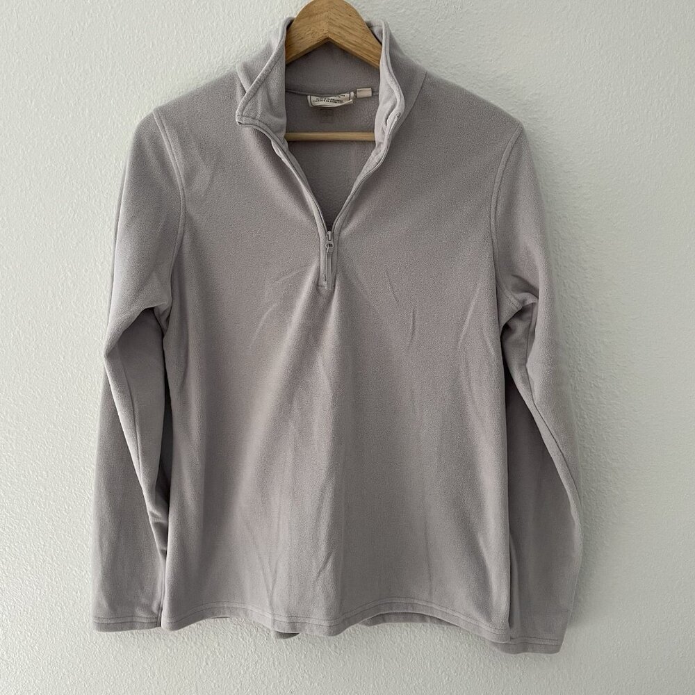Mountain Warehouse Camber Women's Fleece Top Half Zip Pullover Light Grey Size M